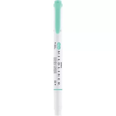 Szövegkiemelő, 1,0/3,5 mm, kétvégű, ZEBRA "Mildliner Fluorescent", türkiz 1 db