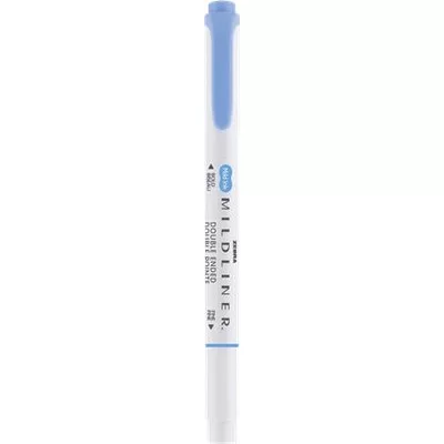 Szövegkiemelő, 1,0/3,5 mm, kétvégű ZEBRA "Mildliner Cool & Refined" kék 1 db