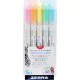 Ecsetirón készlet, kétvégű ZEBRA "Mildliner Fluorescent", 5 szín 5 db
