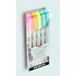 Ecsetirón készlet, kétvégű ZEBRA "Mildliner Fluorescent", 5 szín 5 db