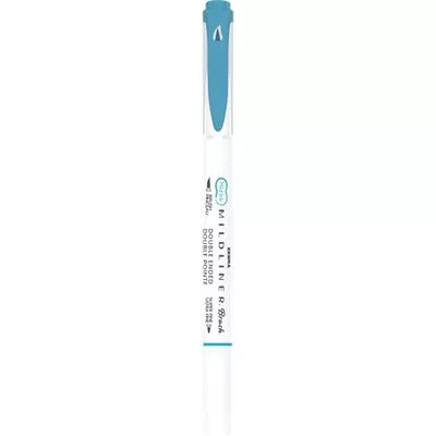 Ecsetirón, kétvégű ZEBRA "Mildliner Warm", füstkék