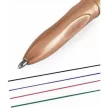 Golyóstoll, 0,37 mm, nyomógombos, négyszínű, ZEBRA "Smooth", rose gold 1 db