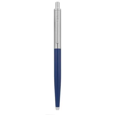 Golyóstoll, 0,24 mm, nyomógombos, ezüst színű klip, kék tolltest, ZEBRA "901", kék 1 db
