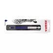 Golyóstoll, 0,24 mm, nyomógombos, ezüst színű klip, kék tolltest, ZEBRA "901", kék 1 db