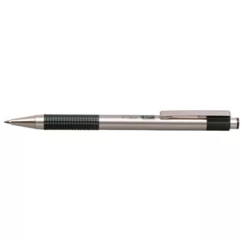   Golyóstoll, 0,24 mm, nyomógombos, rozsdamentes acél, zöld tolltest, ZEBRA "F-301", kék 1 db