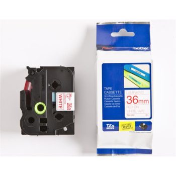   Brother P-touch TZe-262 szalagkazetta, 36mm széles, 8 méter hosszú - FEHÉR alapon PIROS felirat