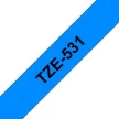 Feliratozógép szalag, 12mm x 8m, BROTHER, kék-fekete (TZE-531)  12mm széles, 8 méter hosszú / kazetta