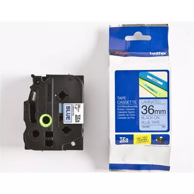 Brother P-touch TZe-561 szalagkazetta, 36mm széles, 8 méter hosszú - KÉK alapon FEKETE / BLACK felirat