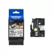 Brother P-touch TZe-SE4 szalagkazetta, 18mm széles, 8 méter hosszú - FEHÉR alapon FEKETE / BLACK felirat