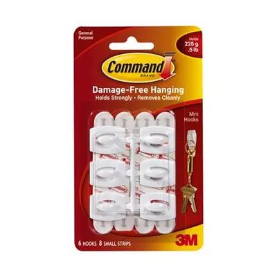 Mini műanyag akasztó, 3M "Command"