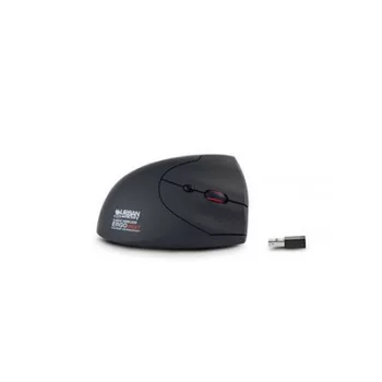   Egér, vezeték nélküli, vertikális, USB, URBAN FACTORY "Ergo Next", fekete 1 db