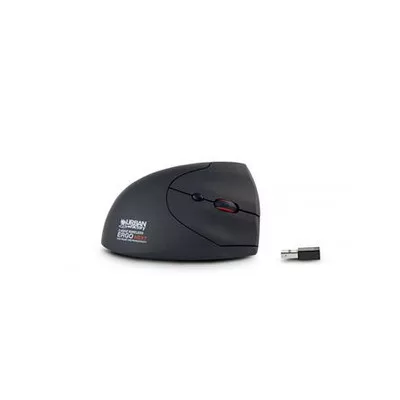 Egér, vezeték nélküli, vertikális, USB, URBAN FACTORY "Ergo Next", fekete 1 db