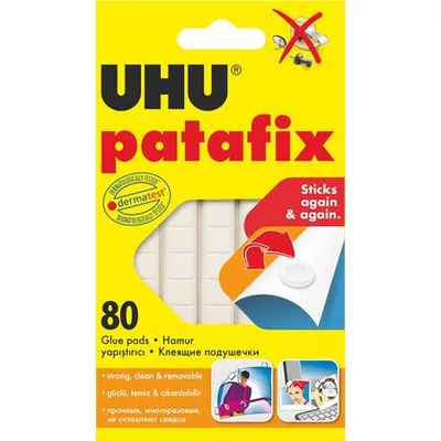 Gyurmaragasztó, 80 kocka/csomag, UHU "Patafix" 80 db