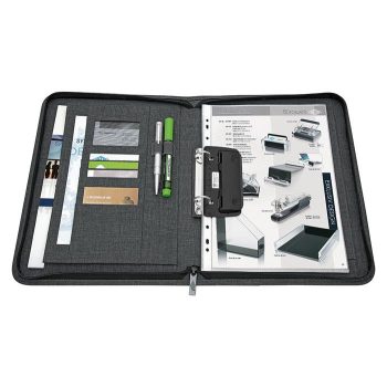   Konferencia mappa, A4, poliészter, 2 gyűrűs, WEDO "College", szürke