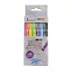 Filctoll készlet, 1-2 mm, metál arany, WEDO, 6 különböző színű kontúrral 6 db