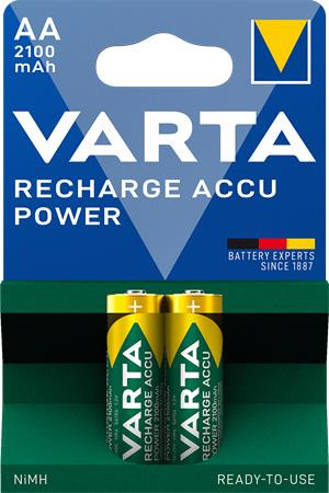 Tölthető elem, AA ceruza, 2x2100 mAh, előtöltött, VARTA "Power"