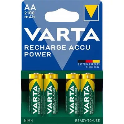 Tölthető elem, AA ceruza, 4x2100 mAh, előtöltött, VARTA "Power" 4 db