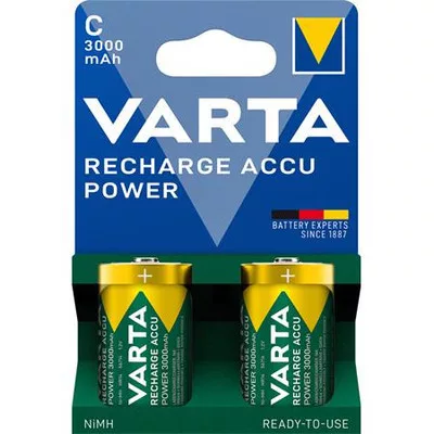 Tölthető elem, C baby, 2x3000mAh, előtöltött, műanyagmentes, VARTA "Power" 2 db