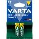Tölthető elem, AA ceruza, 2x2600 mAh, előtöltött, VARTA "Power" 2 db
