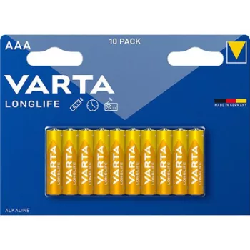   Elem, AAA mikro, 10 db, műanyagmentes, VARTA "Longlife"