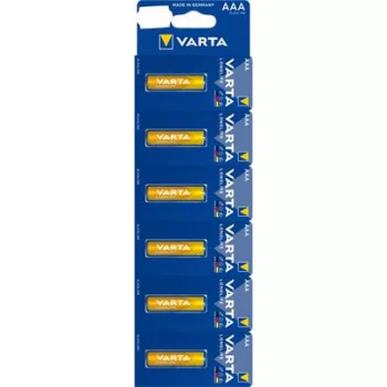   Elem, AAA mikro, 6 db, egyesével téphető, VARTA "Longlife Kartella"