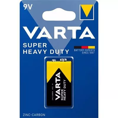 Elem, 9V, féltartós, VARTA "Super Heavy Duty" 1 db