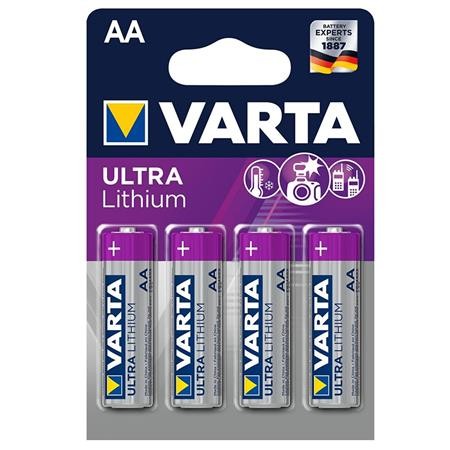 Elem, AA ceruza, 4 db, lítium, VARTA "Ultra Lithium"