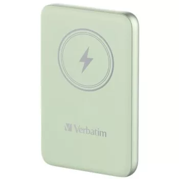  Hordozható akkumulátor, vezeték nélküli töltés, 10000 mAh, VERBATIM "MCP-10, zöld