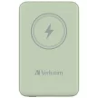 Hordozható akkumulátor, vezeték nélküli töltés, 10000 mAh, VERBATIM "MCP-10, zöld