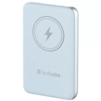   Hordozható akkumulátor, vezeték nélküli töltés, 10000 mAh, VERBATIM "MCP-10, kék