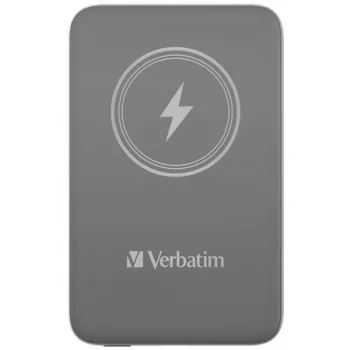   Hordozható akkumulátor, vezeték nélküli töltés, 10000 mAh, VERBATIM "MCP-10, szürke