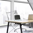 Asztali lámpa, energiatakarékos, felfogatható, MAUL "Study", ezüst 1 db