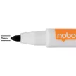 Táblamarker, kúpos hegyű, 2 mm, mágneses kupakkal, NOBO, fekete 6 db