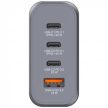 Hálózati töltő, 2xUSB-C PD (140W), USB-C PD (20W), USB-A QC 3.0, EU/UK/US, GaN, VERBATIM