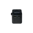 Utazóadapter, univerzális, USB-A(QC 3.0)/USB-C(PD20W)2xUSB, VERBATIM "UTA-02" 1 db