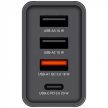 Hálózati töltő, 1xUSB-C PD (20W), USB-A QC 3.0, 2xUSB-A (10W), VERBATIM, fekete