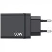 Hálózati töltő, 1xUSB-C PD (20W), USB-A QC 3.0, 2xUSB-A (10W), VERBATIM, fekete