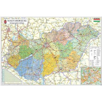   Könyökalátét, kétoldalas, STIEFEL "Magyarország Közigazg./ Mo. autótérkép"