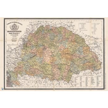   Könyökalátét, kétoldalas, STIEFEL,  "Antik Magyarország 1876/Magyarország járásai"