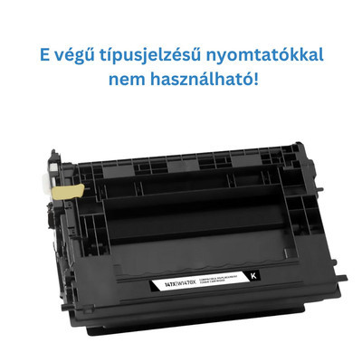 HP -hez UTÁNGYÁRTOTT W1470X Toner FEKETE / BLACK 25.200 oldal kapacitás No.147X ►Figyelem, olvassa el a leírást!