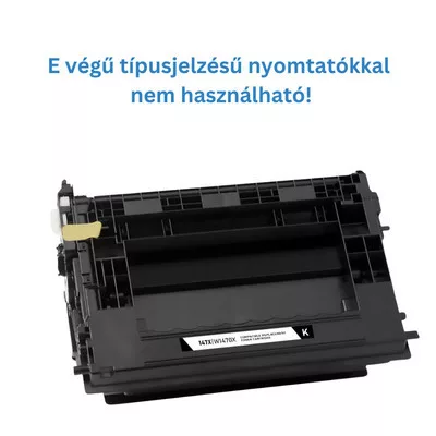 HP -hez UTÁNGYÁRTOTT W1470X Toner FEKETE / BLACK 25.200 oldal kapacitás No.147X ►Figyelem, olvassa el a leírást!
