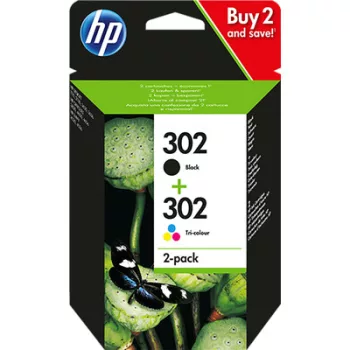   HP Nr.302 fekete + színes eredeti TINTAPATRON / INK CARTRIDGE multipakk (X4D37AE), ~355 oldal