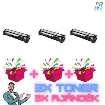   HP-hoz, CF244A  ►3DB◄ UTÁNGYÁRTOTT tonerkazetta + ►3DB meglepetés◄  3x1000 oldal