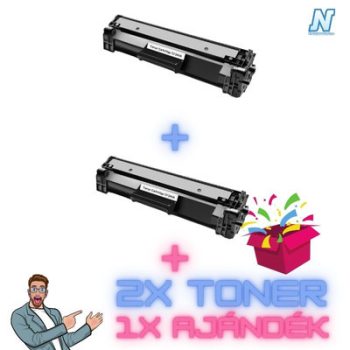   HP-hoz, CF244A ►2DB◄ UTÁNGYÁRTOTT tonerkazetta + ►meglepetés◄ 2X1000 oldal