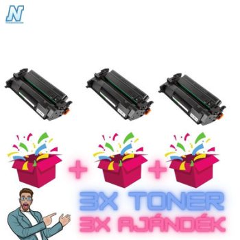   HP -hez CF259A (59A)  fekete  ►3DB◄   CHIP NÉLKÜLI UTÁNGYÁRTOTT tonerkazetta + ►3DB meglepetés◄  (3X~3000 oldal)