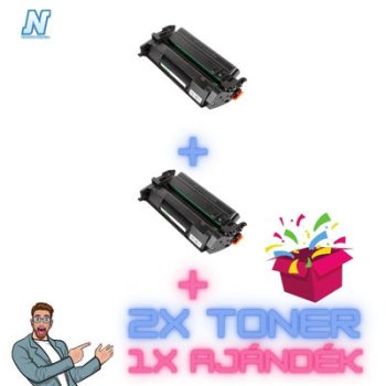   HP -hez CF259A (59A)  fekete ►2DB◄  CHIP NÉLKÜLI UTÁNGYÁRTOTT tonerkazetta + ►meglepetés◄ (2X~3000 oldal)