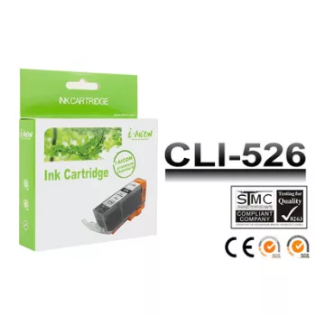   Canon -hoz, CLI-526 Bk (fekete) utángyártott TINTAPATRON / INK CARTRIDGE !CHIPES! (~450 oldalas)