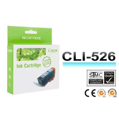 Canon -hoz CLI-526 C (cián) utángyártott TINTAPATRON / INK CARTRIDGE !CHIPES! ~450 oldalas