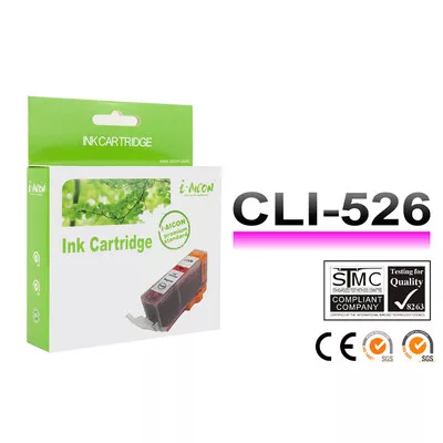 Canon -hoz, CLI-526 M (magenta) utángyártott TINTAPATRON / INK CARTRIDGE !CHIPES! ~450 oldalas (cli526m)