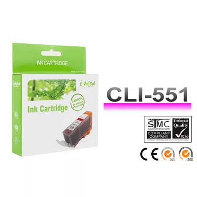 Canon -hoz, CLI-551XL M (magenta) utángyártott !CHIPES! TINTAPATRON / INK CARTRIDGE (~660 oldal)